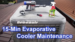 Easy 15min Evaporative Swamp Cooler Maintenance DIY Service Breezair [upl. by Wallis]