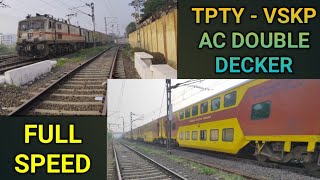 Tirupati  Visakhapatnam AC Double Decker train Captured on 211223 Morning  VSL Train Videos [upl. by Baal658]