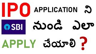 How to apply IPO Telugu from SBI Bank ASBA Metropolis [upl. by Halla]