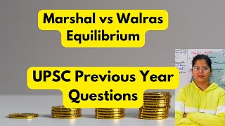 Marshall vs Walras Equilibrium Economics optional Deepti Mahajan [upl. by Ayahsal]