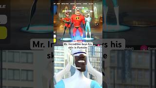 MrIncredible buys his Fortnite skin  incredibles elastigirl frozone disney pixar fortnitebr [upl. by Ihsar]