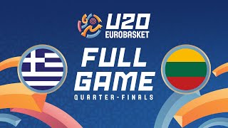 QuarterFinals  Greece v Lithuania  Full Basketball Game  FIBA U20 EuroBasket 2024 [upl. by Hedva]