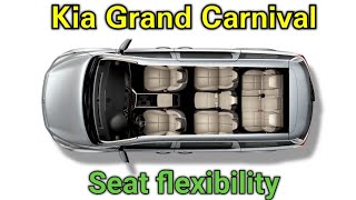 Kia Grand Carnival flexible seating arrangement 8 Seater [upl. by Nnaxor]