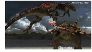 Dinosaur Face Off UtahRaptor vs Gastonia [upl. by Akanke]