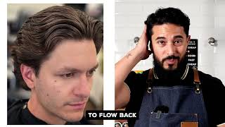 Suavecito Barber Breakdown Feathered vs Flow Back Cuts 💈 [upl. by Larimer726]