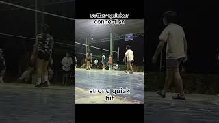 Setterquicker connection strong quick hit volleyday volleyball [upl. by Nesral]