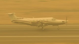 Boutique Air Pilatus PC12 N220JP takeoff from PDX [upl. by Amer]