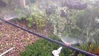 DIY Mini Sprinkler Orange 180 Watering in Garden Lawn Misting 7 [upl. by Nitsirk330]