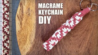 DIY Macrame Flower Wristlet Keychain EASY [upl. by Langille]