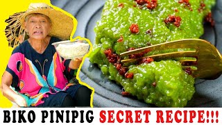 Biko Pinipig Recipe  Secret Recipe by Old Lady Cooks  Biko  Biko with Pinipig by Lola Vlogger [upl. by Fernand]