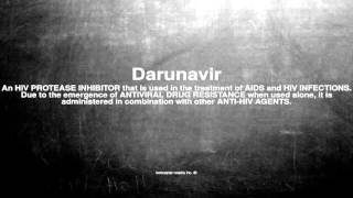 Medical vocabulary What does Darunavir mean [upl. by Avika]