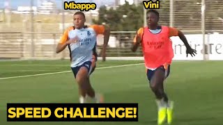 Mbappé challenges Vinícius Jr in a SPRINT RACE during training ahead Celta Vigo  Football News [upl. by Nyladnarb614]