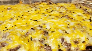 How to make the BEST Beef and Potato Casserole w Cheese [upl. by Akvir770]