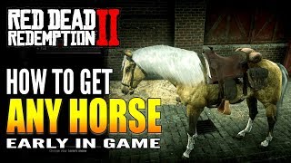 How to Get ANY HORSE early in game  quotTURKOMAN GOLDENquot  Red Dead Redemption 2 [upl. by Chem]