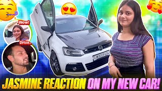 JASMINE REACTION MY NEW CAR 😳😂 YEH KONSI CAR HA😂  SHE WAS SHOCKED [upl. by Emelita155]