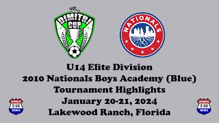 2024 Dimitri Cup U14 Elite Division Highlights 2010 Nationals Boys Academy Blue [upl. by Ahterod250]