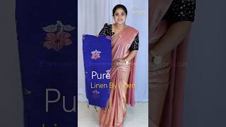 Trending Pure Linen By Linen High Count Sarees  saree linen trending sareevibes linensarees [upl. by Mellman630]