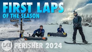 FIRST LAPS OF THE SEASON Snow Guns Blasting – Perisher June 2024 [upl. by Ahsenar]