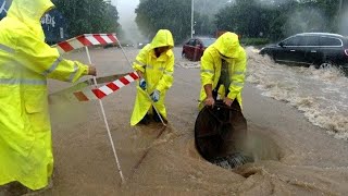 Draining the Deluge Unclogging a Flooded Street Drain for Fast Relief [upl. by Adnalahs]