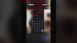 7 digits password crack 🤯 hack [upl. by Ahk]