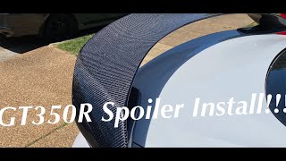 GT350R SPOILER INSTALL [upl. by Halstead850]