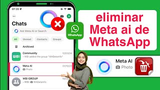 Cómo eliminar el formulario Ask Meta Ai de WhatsApp  Cómo deshabilitar Meta Ai en WhatsApp 2024 [upl. by Shelden]