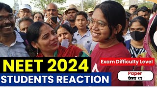 Students Reaction After NEET Exam 2024  Student Exam Review 😱  NEET 2024  Difficulty Level [upl. by Anilat]