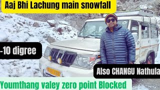 continue snowfall in Lachung  youmthang valley  Zero point  Road Blocked Todays 17012024 [upl. by Ado]