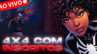 4X4 COM OS INSCRITOS 🔥CS COM INSCRITOS 🔥FREE FIRE AO VIVO RUMO 15K 🔥 20k [upl. by Chamberlin]