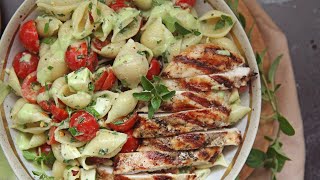 Caprese Chicken Pasta Salad [upl. by Arbuckle388]