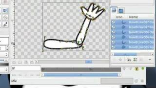 Synfig Bones Animation Effect [upl. by Anaerda]