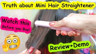 Mini hair straightener review  mini hair straightener unboxing  how to straight hair  Sajal Malik [upl. by Enaffit]