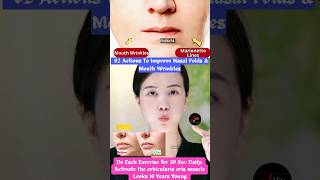 02 Actions To Improve Nasal Folds amp Mouth Wrinkles yoga botox antiaging faceyoga nose shorts [upl. by Skill]