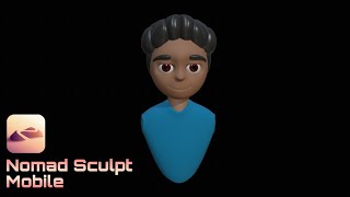 Sculpting simple character  Nomad Sculpt Timelapse [upl. by Elyag405]