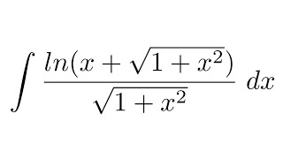 Integral of lnxsqrt1x2sqrt1x2 substitution [upl. by Norabel]