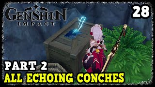 Genshin Impact All Echoing Conch Locations Part 2 Unlock Barbaras Outfit [upl. by Kinsman119]