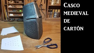 Casco medieval de cartón para hacer en casa [upl. by Silloc255]