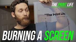 The Basics of Burning and Exposing A Screen Print Frame [upl. by Sanburn]