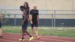 100m  Athlète vétéran en athlétisme  Rencontre Rive Sud 1 à Longueuil [upl. by Erlond]