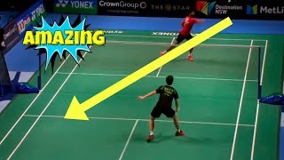 Top 20 UNPREDICTABLE Badminton Backhand SMASH [upl. by Earised]