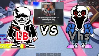 lb sans vs vhs sans in game MAP UPDATE Untitled Sans Battles V047 [upl. by Schwab169]