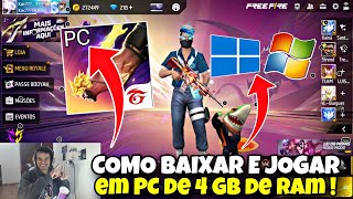 COMO BAIXAR FREE FIRE NO NOTEBOOK E PC FRACO NA NOVA ATUALIZAÇÃO  MELHOR EMULADOR PRA PC FRACO 2024 [upl. by Hazem]