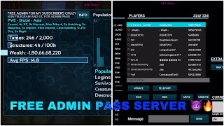 Ark Mobile Free Admin Pass Server 🔥😈 [upl. by Joktan]