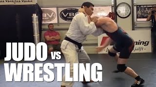 Judo vs Freestyle Wrestling ✓ Awesome Grappling [upl. by Airotal]