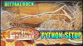 Stimsons Python Enclosure Build DIY 3D Fake Rock Background [upl. by Clark]