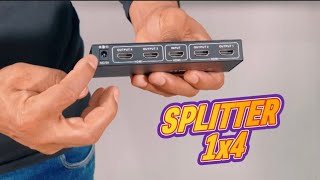 Como Funciona o SPLITTER HDMI 1X4 [upl. by Konopka]