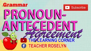 Grammar PronounAntecedent Agreement [upl. by Naira]