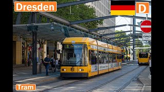 DRESDEN TRAMS  Straßenbahn Dresden 2024 4K [upl. by Kisor]