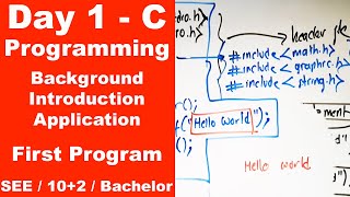 Introduction and first program  C Programming for beginners in Nepali  Day 1  Readersnepal [upl. by Holbrooke]