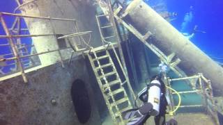 Diving on USS Kittiwake Grand Cayman  GoPro [upl. by Baumbaugh]